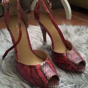 Nine West Faux Snake Skin Heels